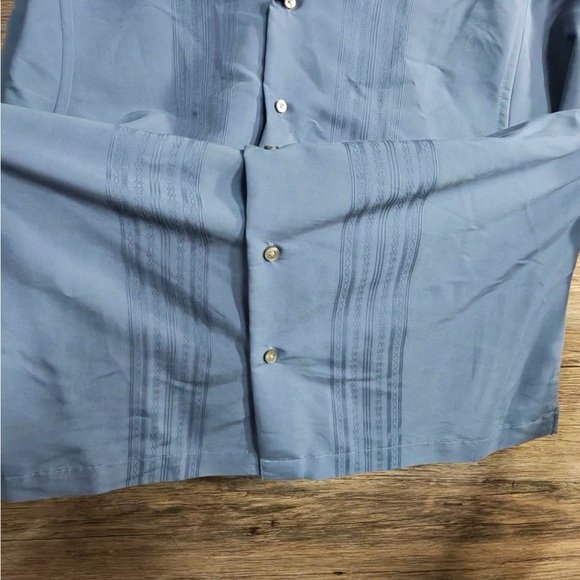 Van Heusen Casual Blue Button Down Shirt - Picture 8 of 11